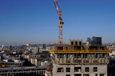 Construction progress 03/2022, 20th floor